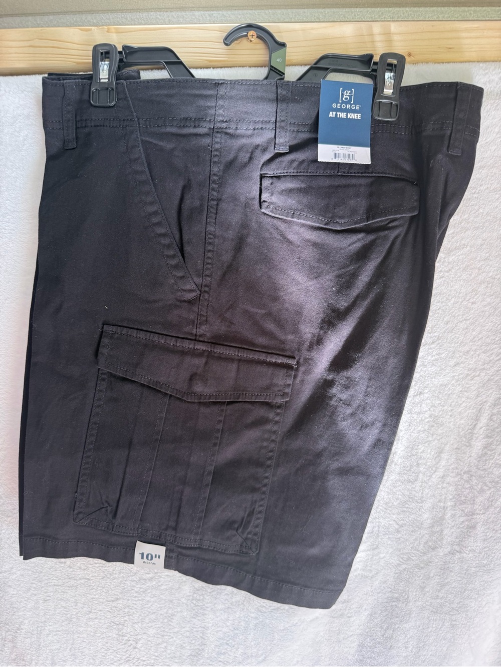 George Black Men's Cargo Shorts with Flap Pockets